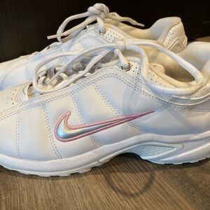 Nike Women's White and Pink Sneakers